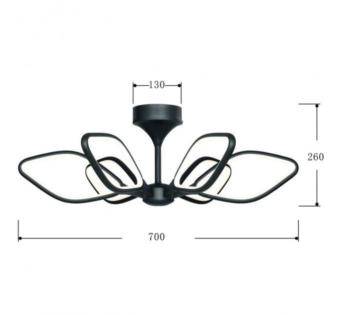 Потолочная люстра Borges Favourite LED 72W 2563-6U