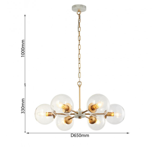 Подвесная люстра Marmore Favourite 6*40W Е14 2671-6P