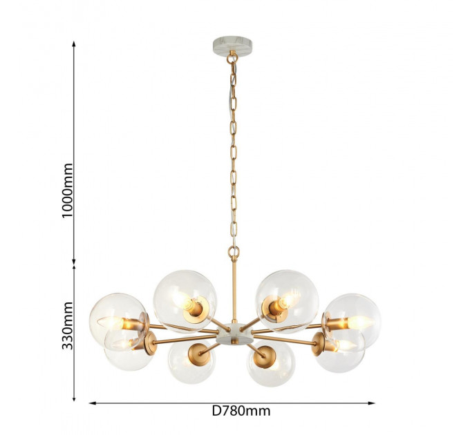 Подвесная люстра Marmore Favourite 8*40W Е14 2671-8P
