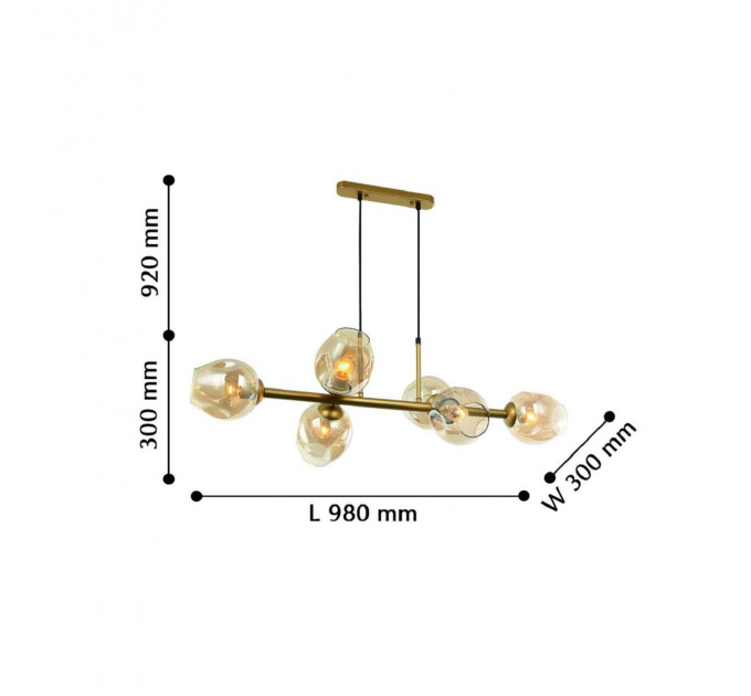 Подвесная люстра Traube Favourite 6*40W Е27 2362-6P