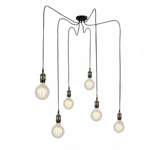Подвесная люстра Spider Loft It 6*40W Е27 LOFT1162A/6
