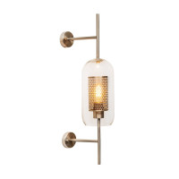 Настенный светильник Hexagon Loft It 1*60W Е27 прозрачный никель LOFT2567-WD