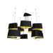 Подвесная люстра Nuage Loft It 10*40W Е14  черный LOFT1163-10BL
