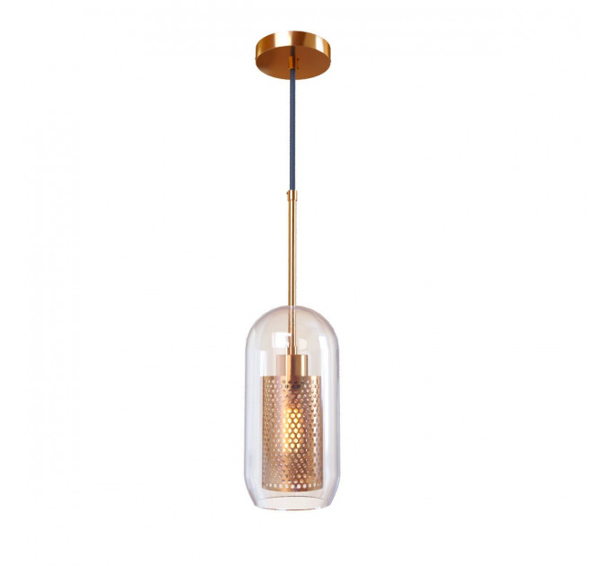 Подвесной светильник Hexagon Loft It 1*60W Е27 бронза LOFT2566-D