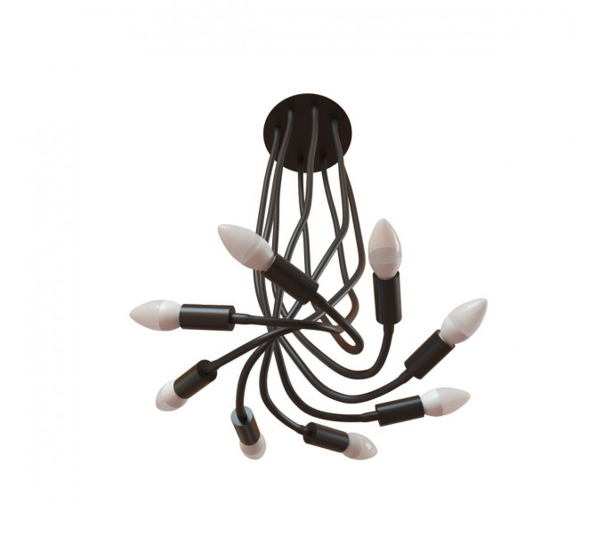 Потолочная люстра Eye Loft It 8*40W Е14 черный LOFT1714-BL