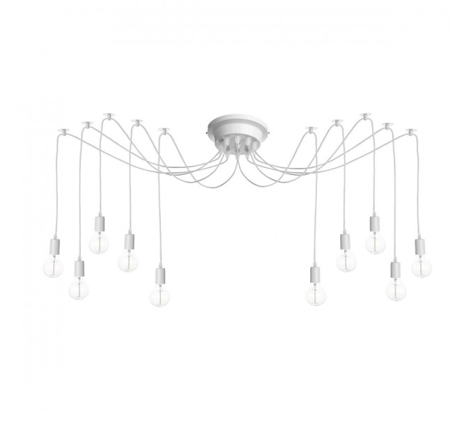 Подвесная люстра Spider Loft It 10*40W Е27 белый LOFT1162W/10
