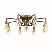 Потолочная люстра Alonzo Odeon Light 9*40W G9 черный/бронза 3983/9C