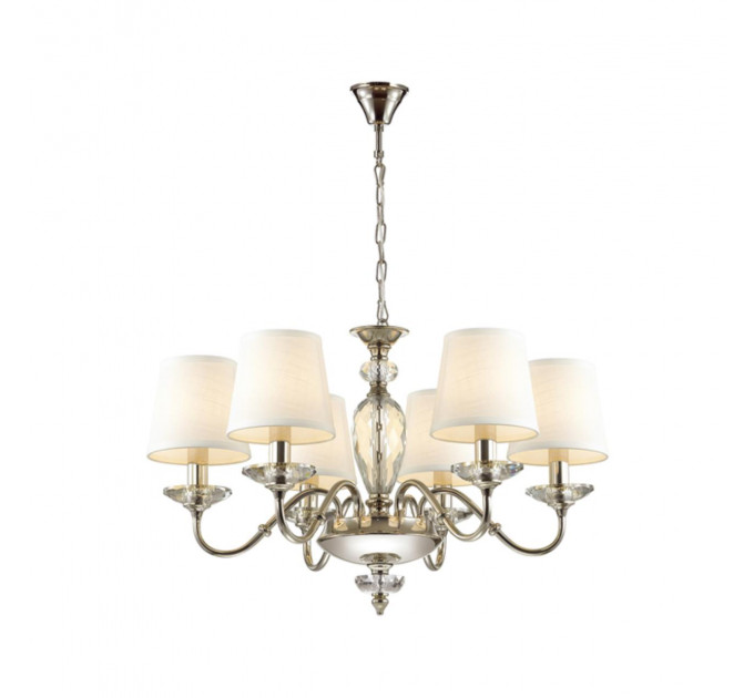 Подвесная люстра Ester Odeon Light 6*40W Е14 хром/белый 4181/6