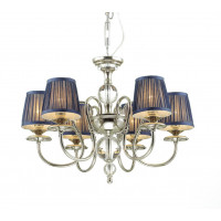 Подвесная люстра Mirella Odeon Light 6*40W Е14 хром/синий 4191/6
