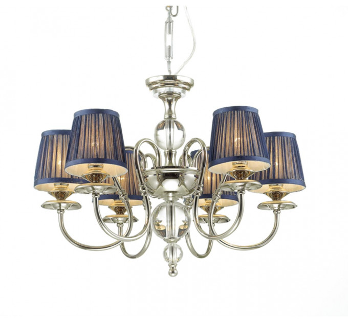 Подвесная люстра Mirella Odeon Light 6*40W Е14 хром/синий 4191/6