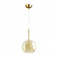 Подвесной светильник leva Odeon Light 1*40W E14 золотистый 4697/1