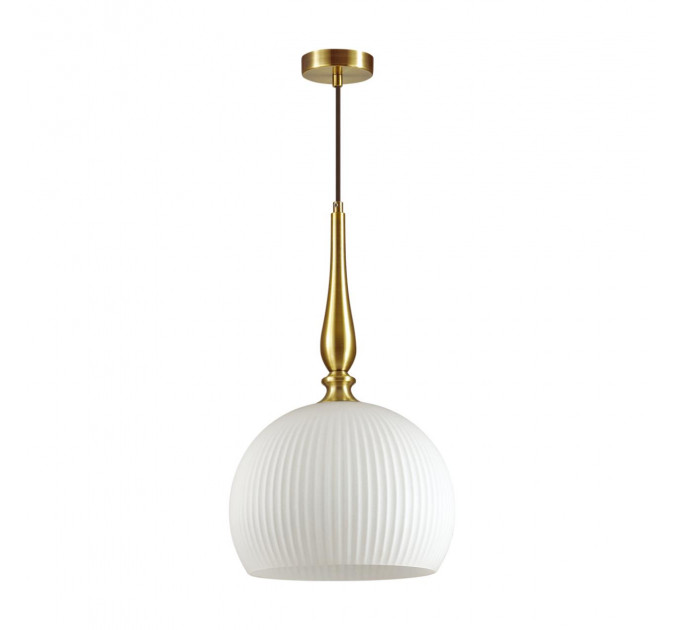 Подвесной светильник Runga Odeon Light 1*60W Е27 белый/бронза RUNGA 4765/1