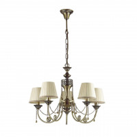 Подвесная люстра Ignessa Odeon Light 5*40W E14 бронза/белый 3222/5
