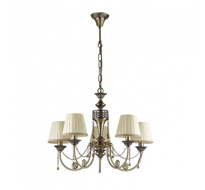 Подвесная люстра Ignessa Odeon Light 5*40W E14 бронза/белый 3222/5