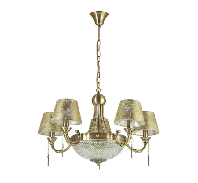 Подвесная люстра Flavia Odeon Light 8*40W Е14 бронзовый 3413/8