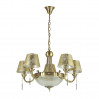 Подвесная люстра Flavia Odeon Light 8*40W Е14 бронзовый 3413/8