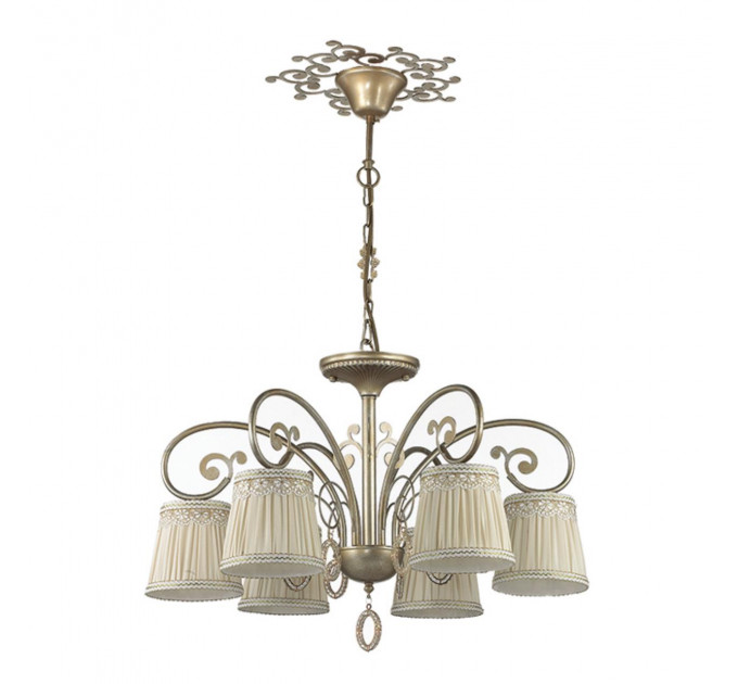Подвесная люстра Obena Odeon Light 6*40W E14 перламутровый 3463/6