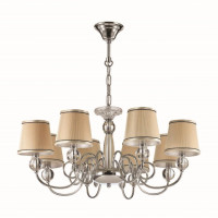 Подвесная люстра Molinari Odeon Light 8*40W Е14 хром/беж 3945/8
