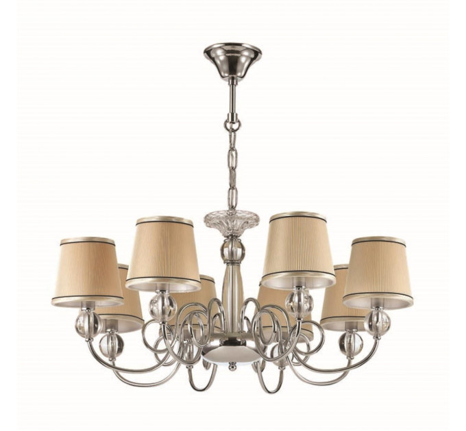 Подвесная люстра Molinari Odeon Light 8*40W Е14 хром/беж 3945/8