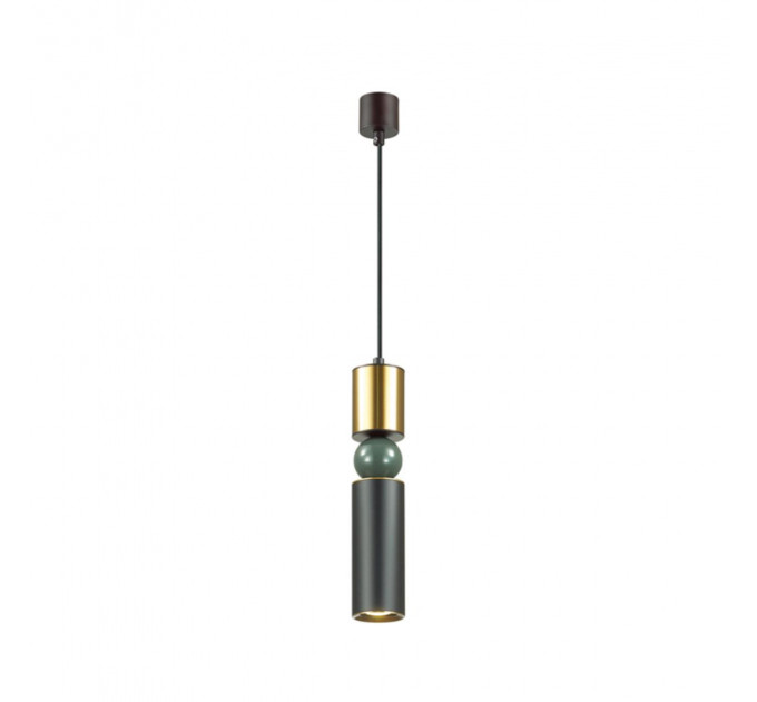 Подвесной светильник Sakra Odeon Light 1*5W GU10 черный/золото/зеленый 4073/5L