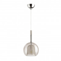 Подвесной светильник leva Odeon Light 1*40W E14 хром/дымчатый 4698/1