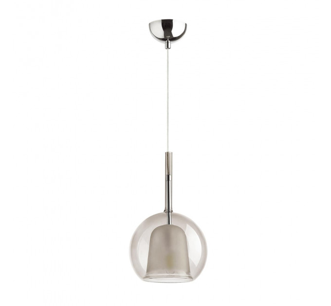 Подвесной светильник leva Odeon Light 1*40W E14 хром/дымчатый 4698/1