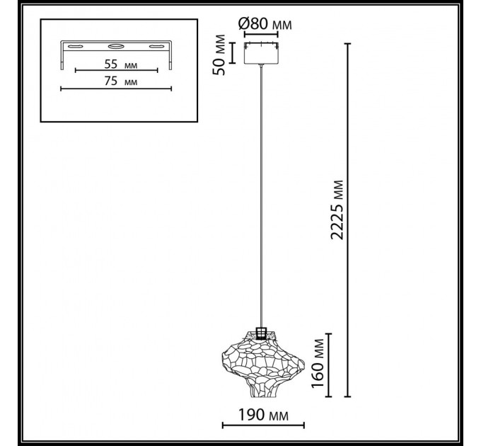 Подвесной светильник Odeon Light Ordi 5108/3L
