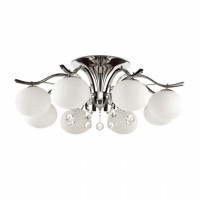 Потолочная люстра Adda Odeon Light 8*40W Е14 хром/белый 3954/8C