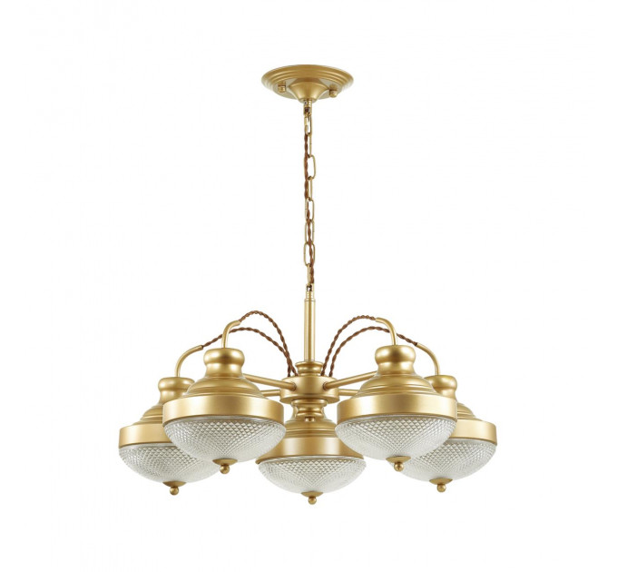 Подвесная люстра Krona Odeon Light 5*40W Е27 золотистый 4658/5