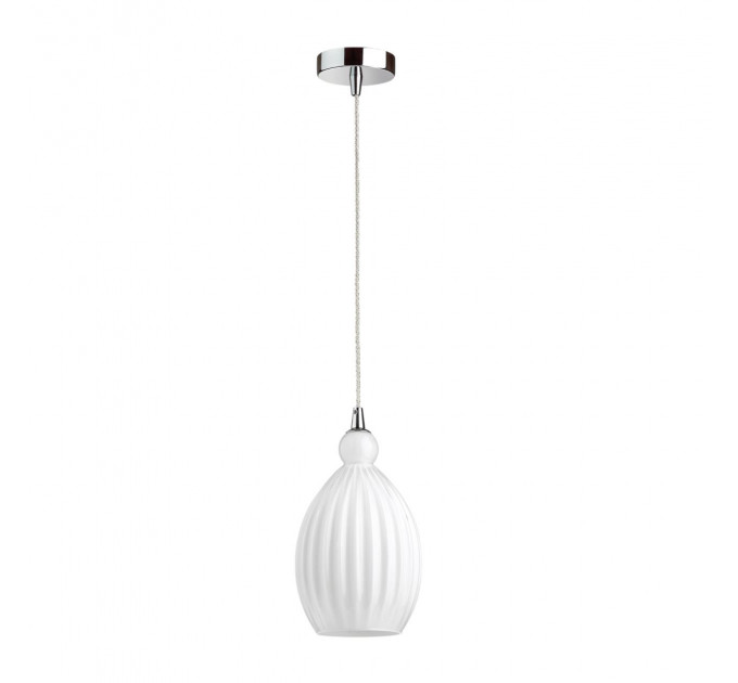 Подвесной светильник Storzo Odeon Light 1*60W E27 белый/хром 4775/1