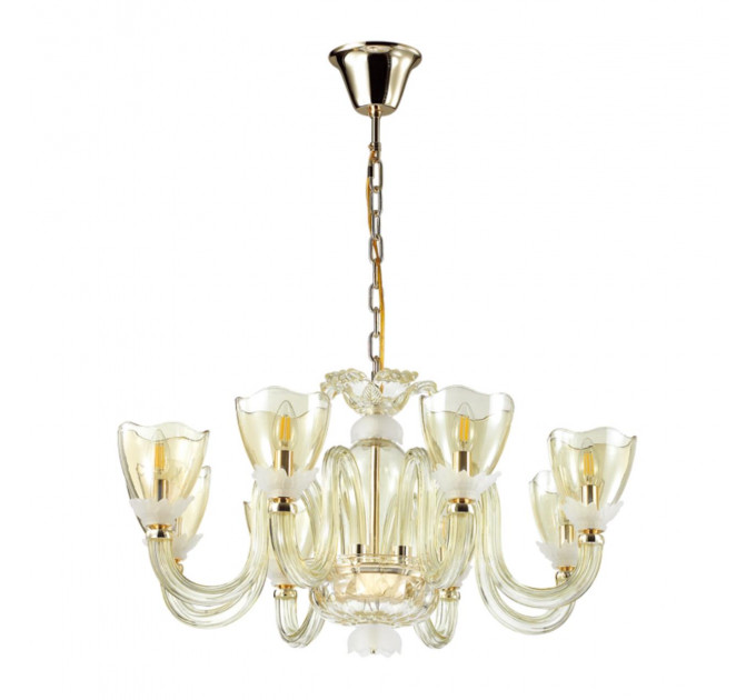 Подвесная люстра Floriana Odeon Light 8*40W Е14 золото/шампань 4003/8