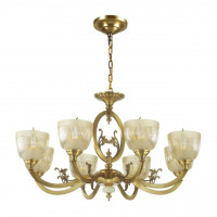 Подвесная люстра Piemont Odeon Light 8*40W Е14 бронза 3998/8