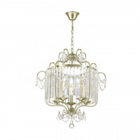 Подвесной светильник Sharm Odeon Light 5*40W E14 серебро/хрусталь 4686/5