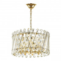 Подвесная люстра Selva Odeon Light 8*40W E14 золото/хрусталь 4795/8