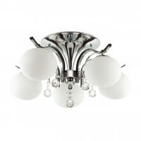 Потолочная люстра Adda Odeon Light 5*40W Е14 хром/белый 3954/5C