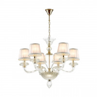 Подвесная люстра Sintia Odeon Light 6*40W Е14 золото/розовый 4184/6