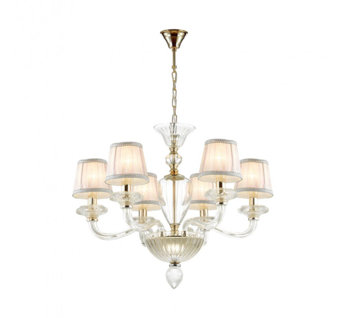 Подвесная люстра Sintia Odeon Light 6*40W Е14 золото/розовый 4184/6