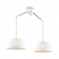 Подвесной светильник Loka Odeon Light 2*15W Е27 хром/белый 4160/2