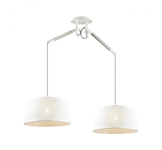 Подвесной светильник Loka Odeon Light 2*15W Е27 хром/белый 4160/2