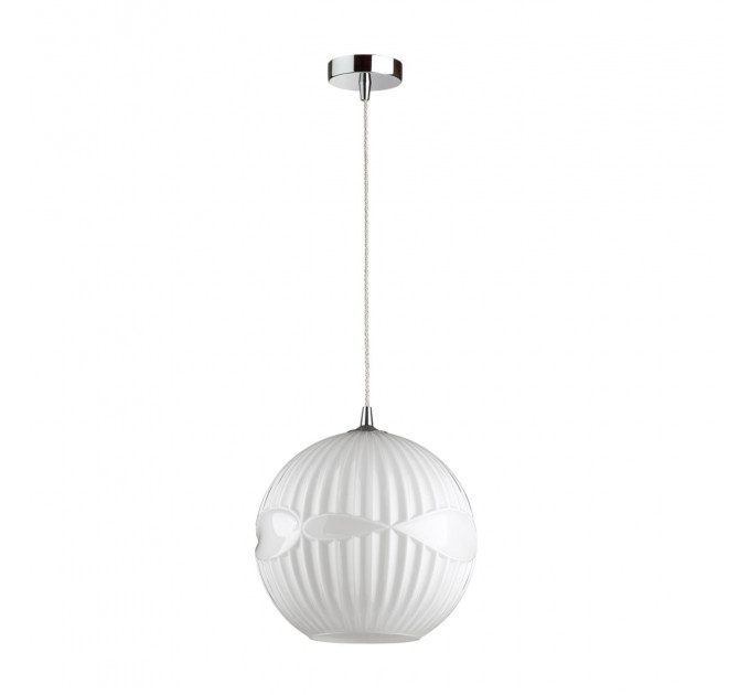 Подвесной светильник Astea Odeon Light 1*60W E27 белый/хром 4749/1