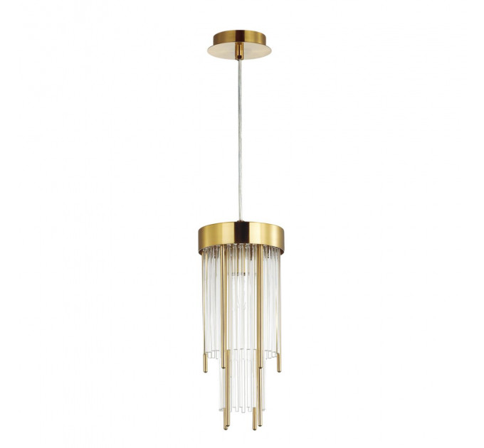 Подвесной светильник York Odeon Light 1*40W Е14 золотистый 44788/1