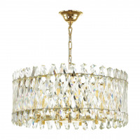 Подвесная люстра Selva Odeon Light 10*40W E14 золото/хрусталь 4795/10