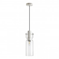 5057/1B PENDANT ODL24 323 белый/прозрачный/металл/стекло Подвес E27 1*40W SCROW