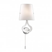Настенное бра Tiara Odeon Light 1*40W Е14 хром/белый 2184/1W