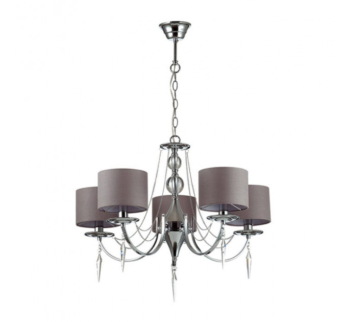 Подвесная люстра Ofelia Odeon Light 5*40W Е14 хром/серый 3210/5