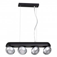 Подвесной светильник Nerargo Odeon Light 4*50W GU10 черный/хром 3492/4