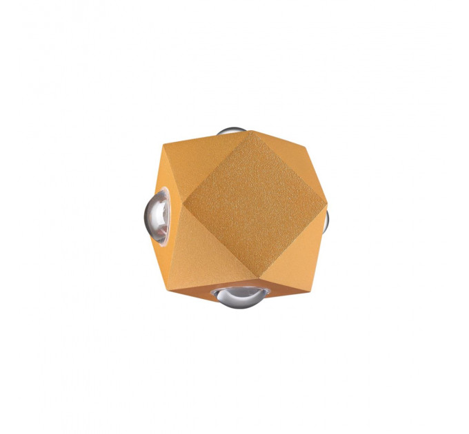 Настенный уличный светильник Diamanta Odeon Light LED 8W золотистый 4220/8WL