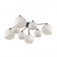 Потолочная люстра Micca Odeon Light 8*60W Е27 хром/белый 3971/8C