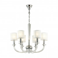 Подвесная люстра Malle Odeon Light 6*40W Е14 хром/белый 4197/6