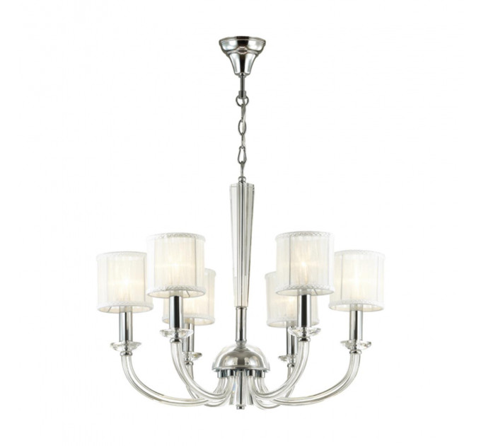 Подвесная люстра Malle Odeon Light 6*40W Е14 хром/белый 4197/6